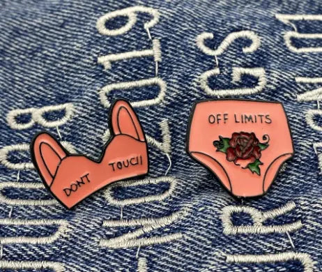 Cartoon Sexy Women's Lingerie and Underwear Brooches