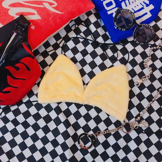Yellow Plush Lingerie and Bra Set