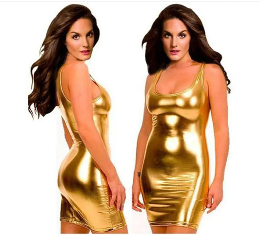 Leather-Look Women's Lingerie for Club Wear